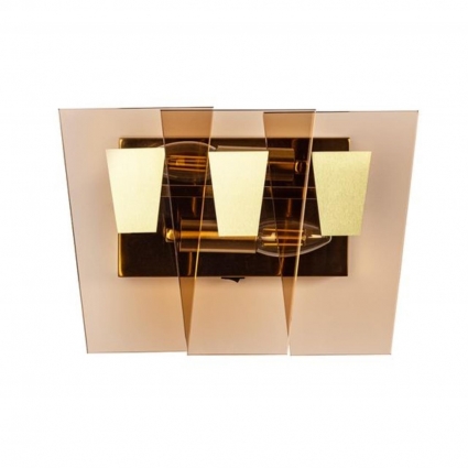 Бра Arte Lamp Sophia A4066AP-2PB в стиле модерн, цвет янтарный, мощность 80 Вт