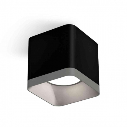 Комплект накладного светильника Ambrella light Techno Spot XS7806003 SBK/SSL черный песок/серебро песок (C7806, N7703), в стиле Хай-тек, цвет черный