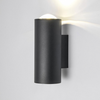 Уличный настенный светодиодный светильник Elektrostandard Column 35138/U черный a063022 в стиле Хай-тек, цвет черный