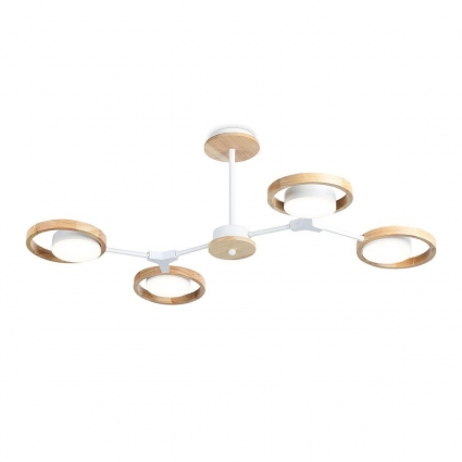 Потолочная светодиодная люстра Ambrella light Comfort LineTech FL51609 цвет дерево, мощность 28 Вт