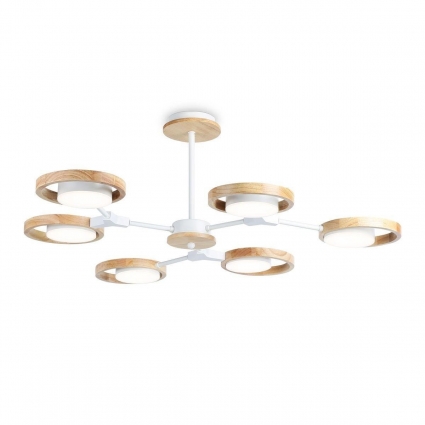 Потолочная светодиодная люстра Ambrella light Comfort LineTech FL51615 цвет дерево, мощность 42 Вт