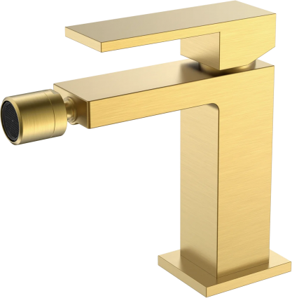 Смеситель для биде Boheme Qubic 476-MG matt gold однорычажный, золото