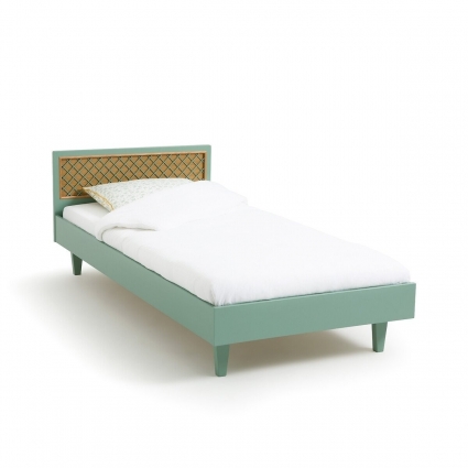 Кровать детская с изголовьем La Redoute Plus Croisille 90x190 зеленого цвета, без ящиков