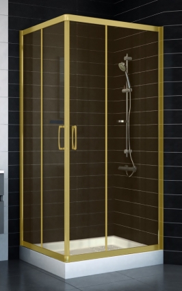 Душевой уголок Vegas Glass ZA-F 80*90 09 05 стекло бронза, 80x90, прямоугольный, двери раздвижные