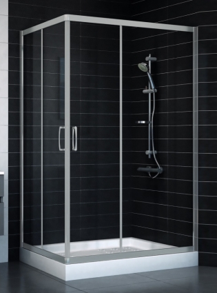 Душевой уголок Vegas Glass ZA-F 80*120 07 01 стекло прозрачное, 80x120, прямоугольный, двери раздвижные
