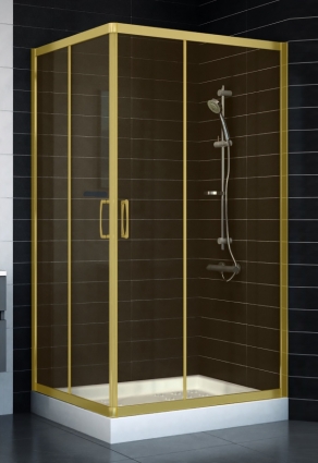 Душевой уголок Vegas Glass ZA-F 90*100 09 05 стекло бронза, 90x100, прямоугольный, двери раздвижные