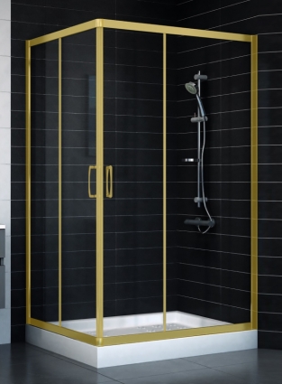 Душевой уголок Vegas Glass ZA-F 0110*100 09 01 стекло прозрачное, 100x110, прямоугольный, двери раздвижные