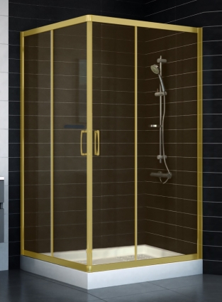 Душевой уголок Vegas Glass ZA 0120 09 05 стекло бронза, 120x120, квадратный, двери раздвижные