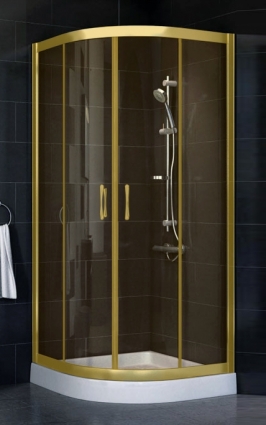 Душевой уголок Vegas Glass ZS 0090 09 05 стекло бронза, 90, четверть круга, двери раздвижные