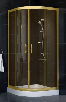Душевой уголок Vegas Glass ZS 0100 09 05 стекло бронза, 100, четверть круга, двери раздвижные