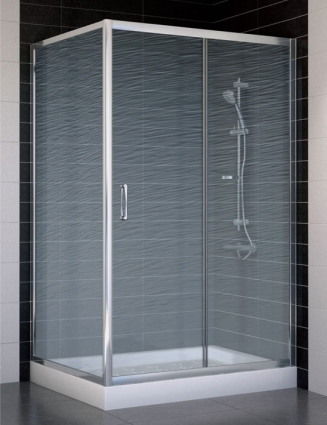 Душевой уголок Vegas Glass ZP+ZPV 110*90 08 02 стекло шиншилла, 110x90, прямоугольный, двери раздвижные