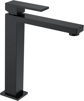 Смеситель для раковины Boheme Qubic 472-B matt black однорычажный, черный
