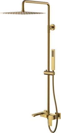 Душевая стойка Boheme Qubic 478-BR bronze бронза, штанга 137.9 см