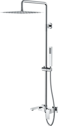 Душевая стойка Boheme Qubic 478-CR chrome хром, штанга 137.9 см