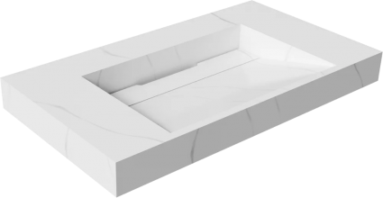 Раковина Armadi Art Flat Calacatta 80 цвет белый