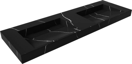 Раковина Armadi Art Flat Nero Marquina 140 цвет черный
