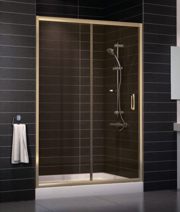 Душевая дверь в нишу Vegas Glass ZP 0135 05 05 стекло бронза, 135, раздвижная