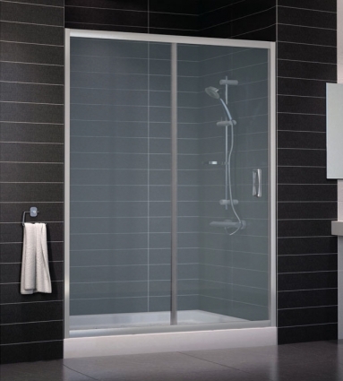 Душевая дверь в нишу Vegas Glass ZP 0150 07 10 стекло сатин, 150, раздвижная, профиль хром