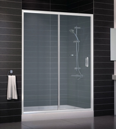 Душевая дверь в нишу Vegas Glass ZP 0150 01 10 стекло сатин, 150, раздвижная, профиль белый