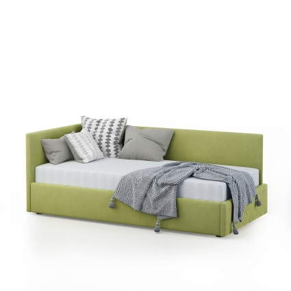 Кровать MYROOM Family Меркурий-2 80х200 светло-зеленого цвета с подъемным механизмом, с ящиком для хранения