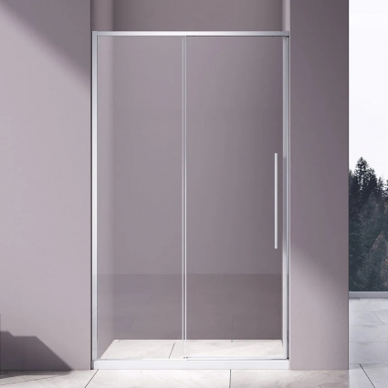 Душевая дверь в нишу Vincea Slim-N VDS-4SN130CL 130 см, профиль хром, раздвижная, стекло прозрачное
