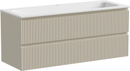 Тумба для комплекта Sancos Snob R 120, beige soft, подвесная, матовая