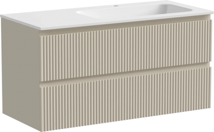 Тумба для комплекта Sancos Snob R 100, R, beige soft, подвесная, матовая