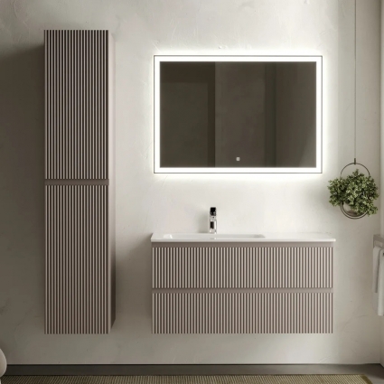 Мебель для ванной Sancos Snob R 100 см, L, doha soft, подвесная, матовая