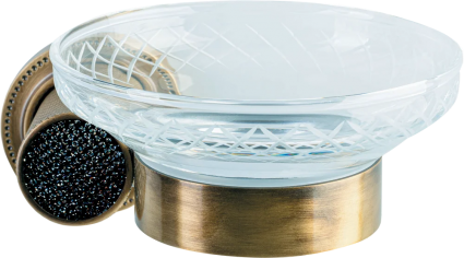 Мыльница Boheme Royal Cristal Black Br подвесная, бронза в стиле ретро