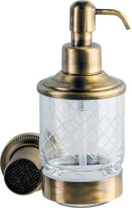 Дозатор Boheme Royal Cristal Black Br подвесной, бронза в стиле ретро