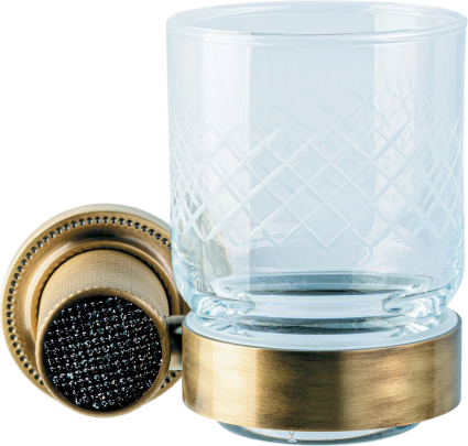 Стакан Boheme Royal Cristal Black Br подвесной, бронза в стиле ретро