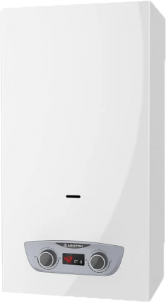Проточный водонагреватель Ariston FAST R Display 10L NG газовый медный теплообменник, белый, с дисплеем
