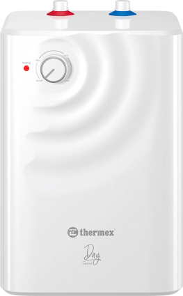 Накопительный водонагреватель Thermex Day 10 U электрический 1.5 кВт, ТЭН, белый
