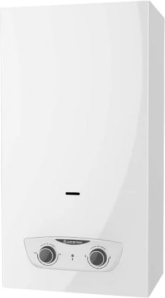 Проточный водонагреватель Ariston FAST 10L NG газовый медный теплообменник, белый, с защитой от перегрева
