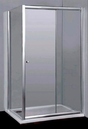 Душевой уголок RGW Classic CL-45 (1510-1560)x1000x1850 профиль хром, стекло чистое, прямоугольный, двери раздвижные
