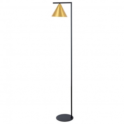 Торшер Arte Lamp David A7033PN-1BK в современном стиле, цвет латунь, мощность 60 Вт
