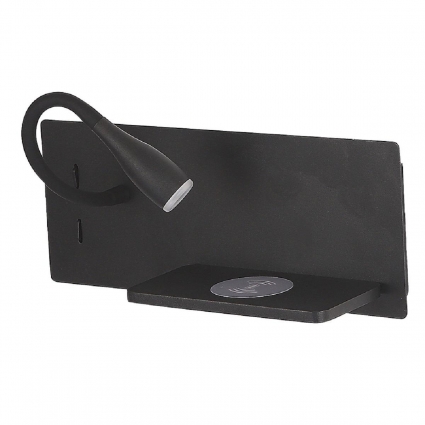Бра Crystal Lux CLT 217W Qi+USB BL в стиле Хай-тек, цвет черный, мощность 11 Вт
