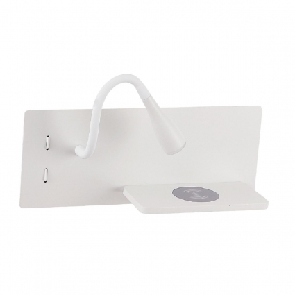 Бра Crystal Lux CLT 217W Qi+USB WH в стиле Хай-тек, цвет белый, мощность 11 Вт