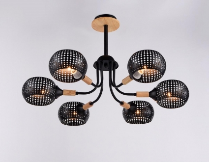 Подвесная люстра Ambrella light Traditional Loft TR80167 в стиле лофт, цвет черный
