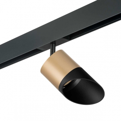 Трековый светильник Lightstar Rullo (213490+595087+201487) PRO349087 в стиле Хай-тек, цвет золотой