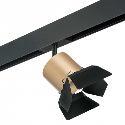 Трековый светильник Lightstar Rullo (213490+595087+202487) PRO3490487 в стиле Хай-тек, цвет золотой
