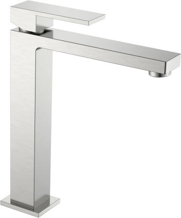 Смеситель для раковины Boheme Qubic 472-NB brushed nickel однорычажный, сталь