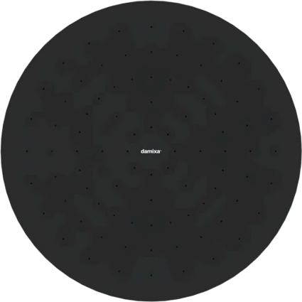 Верхний душ Damixa Jupiter 977050300 черный штанга 6 см, размер 22.5 см