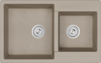 Мойка кухонная Emar Quartz EMQ-2800.Q Берилл матовая, прямоугольная, 80x50 см