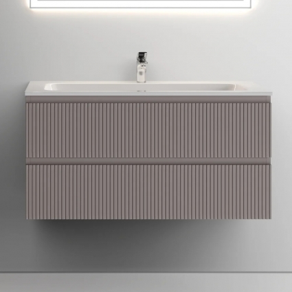 Тумба с раковиной Sancos Snob T 100 см, doha soft, подвесная, матовая