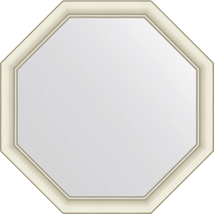 Зеркало Evoform Octagon BY 7432 71х71 белый с серебром,в багетной раме в современном стиле