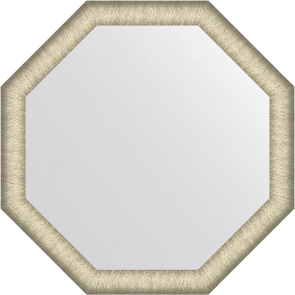 Зеркало Evoform Octagon BY 7423 70х70 брашированное серебро, в багетной раме в современном стиле