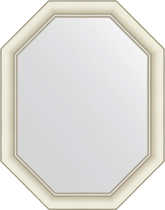 Зеркало Evoform Octagon BY 7434 56х71 белый с серебром, в багетной раме в современном стиле