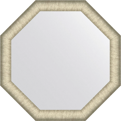 Зеркало Evoform Octagon BY 7429 65х65 брашированное серебро, в багетной раме в современном стиле