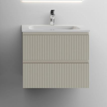 Тумба с раковиной Sancos Snob T 60 см, beige soft, подвесная, матовая